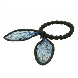 Hårsnodd kaninöron med kristaller