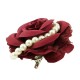 Hårklämma/brosch ros med pärlor