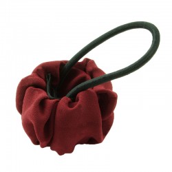 Hair cuff vinrödveckat tyg