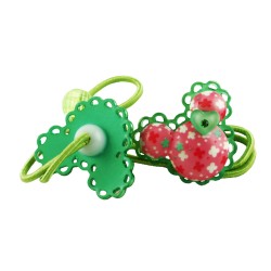 Hårsnoddar Mickey med blommönster