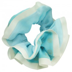 Scrunchie chiffong vit bård