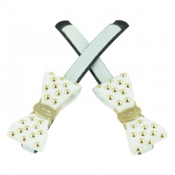 Hårnål rosett med nitar 2-pack