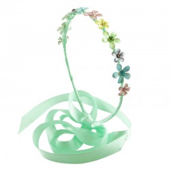 Diademband glittriga blommor