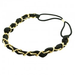 Hårband kedja med enfärgat tyg