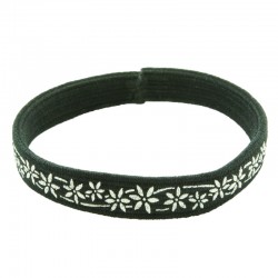 Hårsnoddar breda med blommor 2-pack