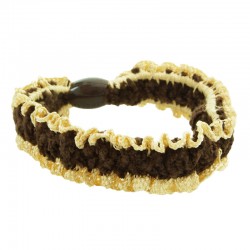 Hårsnoddar krulliga med bård 2-pack