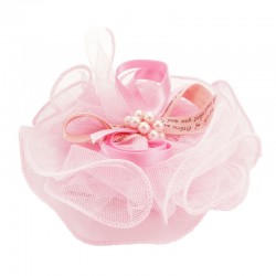 Hårband baby pärlblomma med spetsband