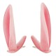 Hårclips kaninöron enfärgade 2-pack