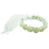 Hårkrans rosor med pärlband