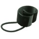 Hair cuff svart sammetstyg