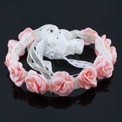 Spets- och satinband med rosor