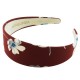 Diadem färgat tyg med vita blommor