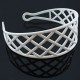 Plastdiadem extra bred med sneda rutor