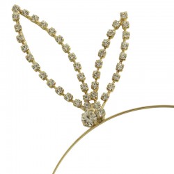 Metalldiadem kaninöron med strass