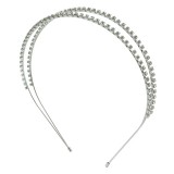 Metalldiadem dubbelram med strass