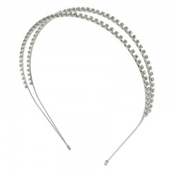 Metalldiadem dubbelram med strass