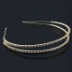 Metalldiadem dubbelram med strass