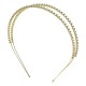 Metalldiadem dubbelram med strass