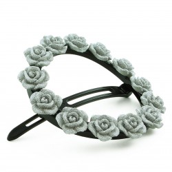 Cirkelspänne med glittriga rosor