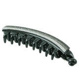 Bananklämma trefärgad strass XL