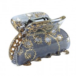 Akrylklämma med guldstygn Small