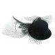 Hårdekoration svart hatt med rosett
