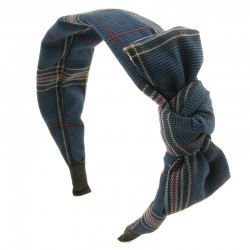 Diadem skotskrutor med kort rosett