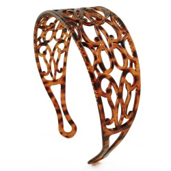 Plastdiadem extra bred med ornament