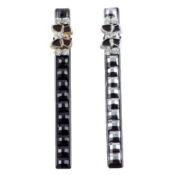 Metallklämma liten fjäril med akryl cubic