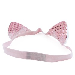 Hårband baby och barn rosa kattöron