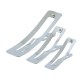 Hårclips rektangelformade silver