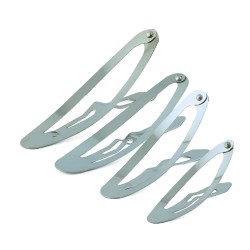 Hårclips ovalformade silver
