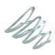 Hårclips ovalformade silver
