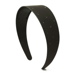 Diadem mattsvart med strass