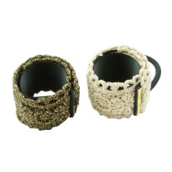 Hair cuffs vintage med guldtrådar