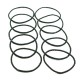 Hårsnodd skruvad tunn nylon 10pack