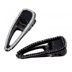 Stor metallklämma med strass